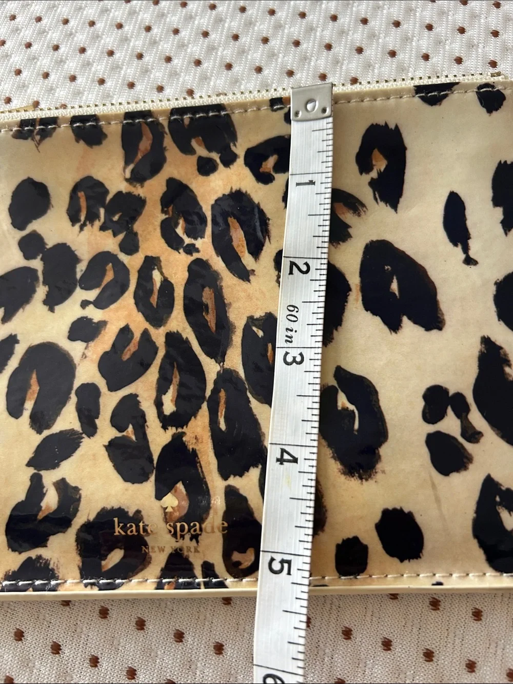 Kate Spade New York Leopard Cheetah cosmetic bag EUC